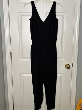 Marine Layer Black Sleeveless V-Neck Jumpsuit Size Small